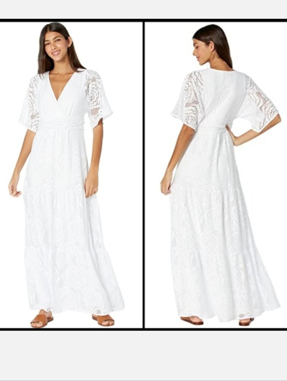 Lilly Pulitzer Parigi Blossom Lace Maxi Dress White Small Bridal Beach Wedding